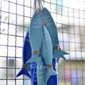 Cá cặp xanh phong cách biển 20cm TAG06