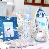 Những vật dụng ton-sur-ton cần chuẩn bị cho đám cưới biển