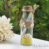 Lọ thủy tinh cát vỏ ốc 15×5 MB155_02 (message bottle)
