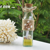 Lọ thủy tinh cát vỏ ốc 15×5 MB155_04 (message bottle)