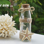 Lọ thủy tinh cát vỏ ốc 15×5 MB155_05 (message bottle)