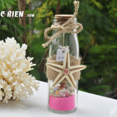 Lọ thủy tinh cát vỏ ốc 15×5 MB155_06 (message bottle)